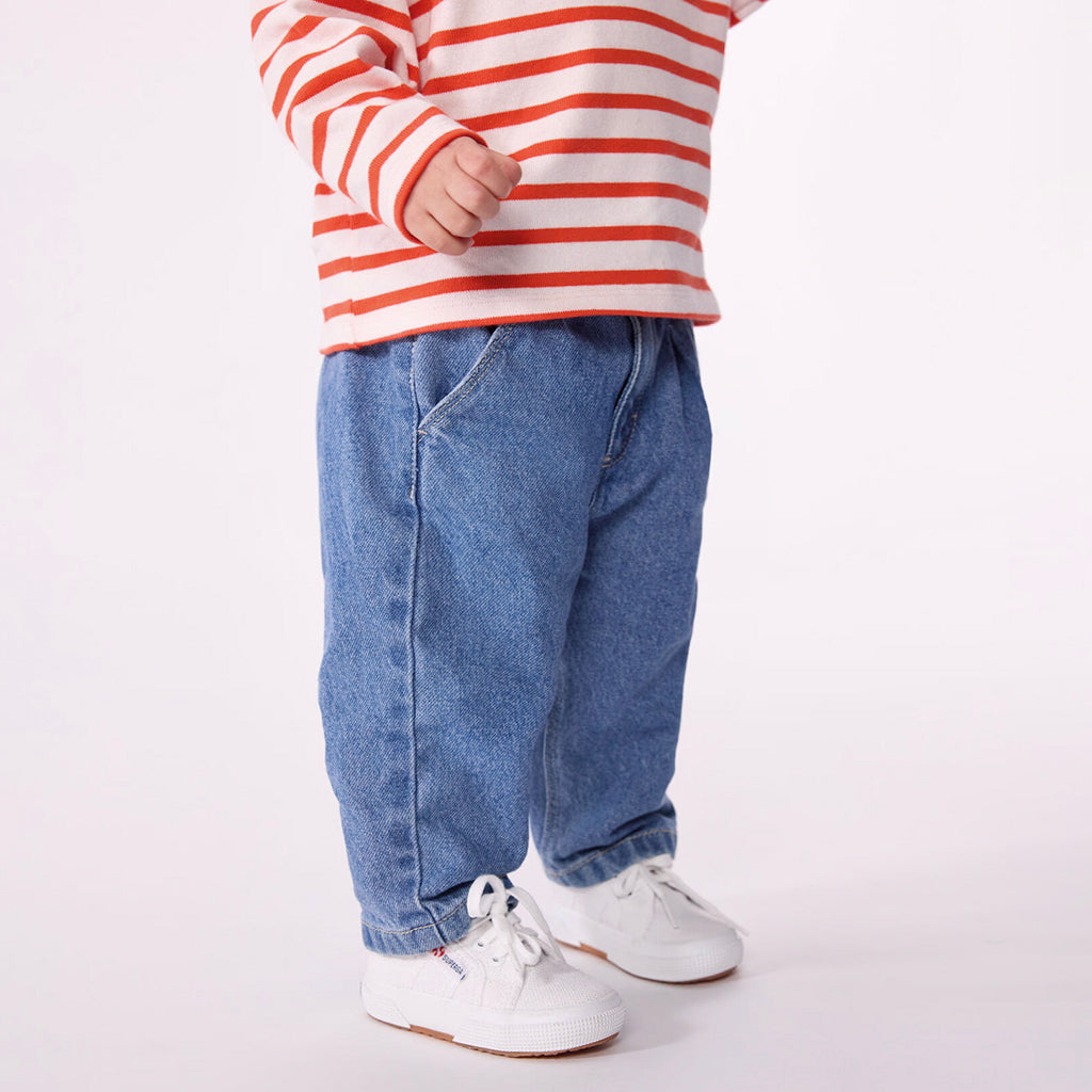 Petit Bateau Baby Denim Pants Ultra Bleach Blue