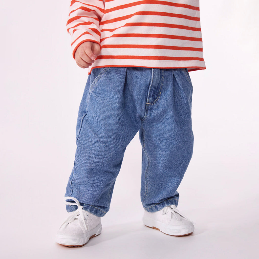 Petit Bateau Baby Denim Pants Ultra Bleach Blue
