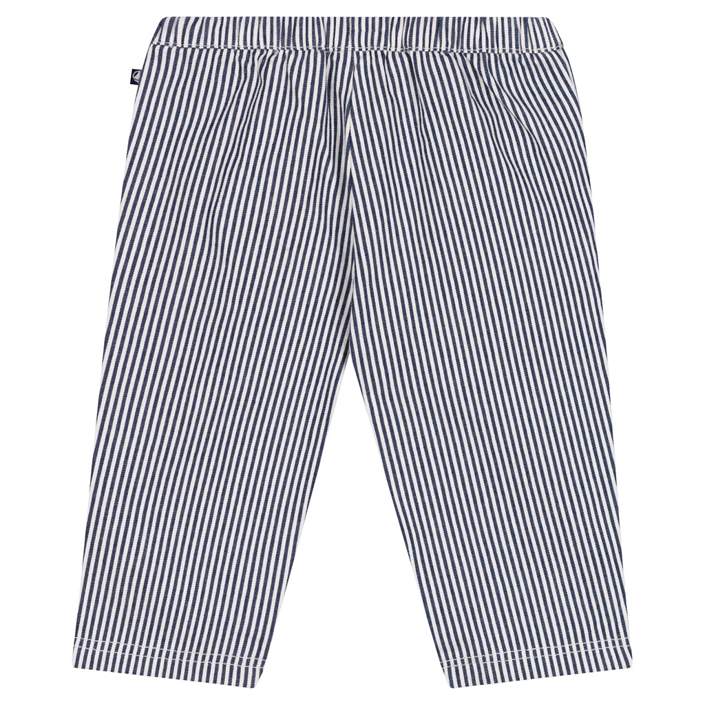 Petit Bateau Baby Canvas Pants Medieval Blue Stripes