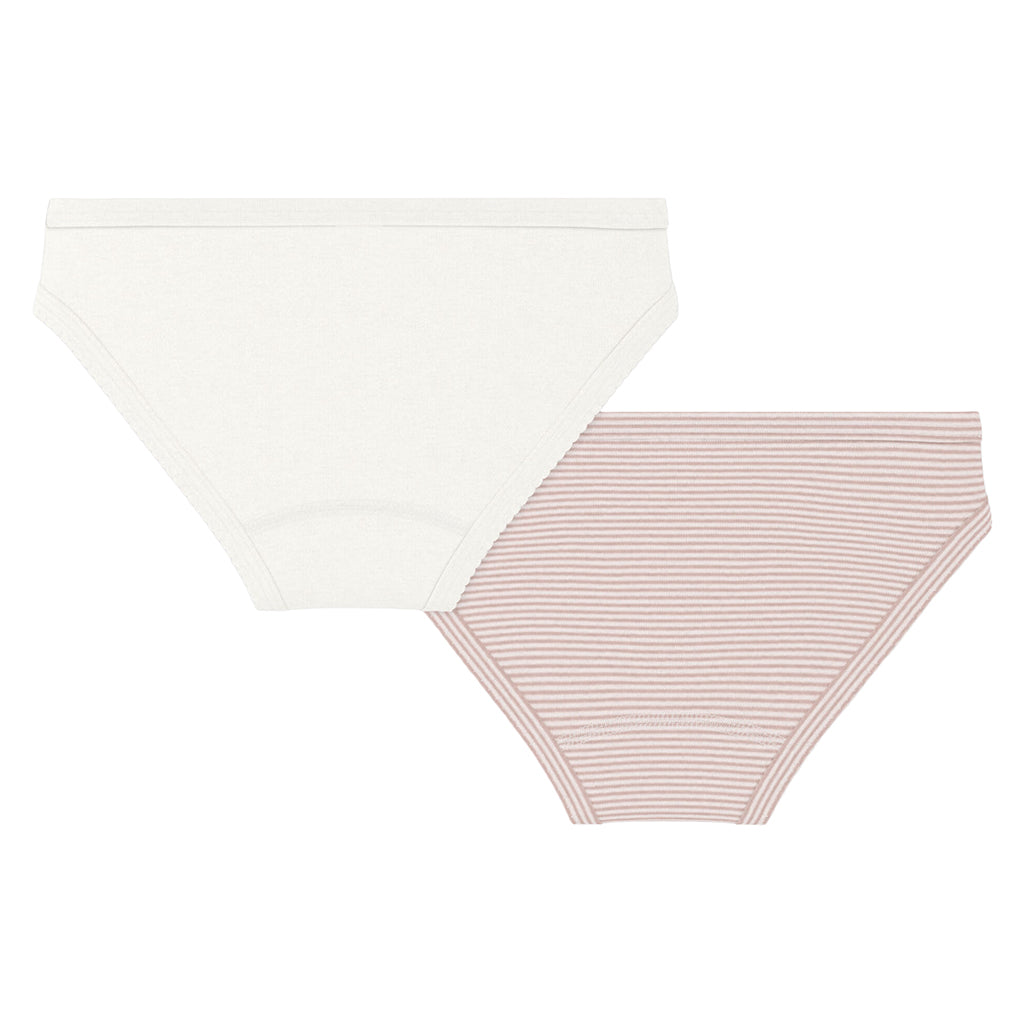 Petit Bateau Child Set Of Two Underwear Pink Stripes