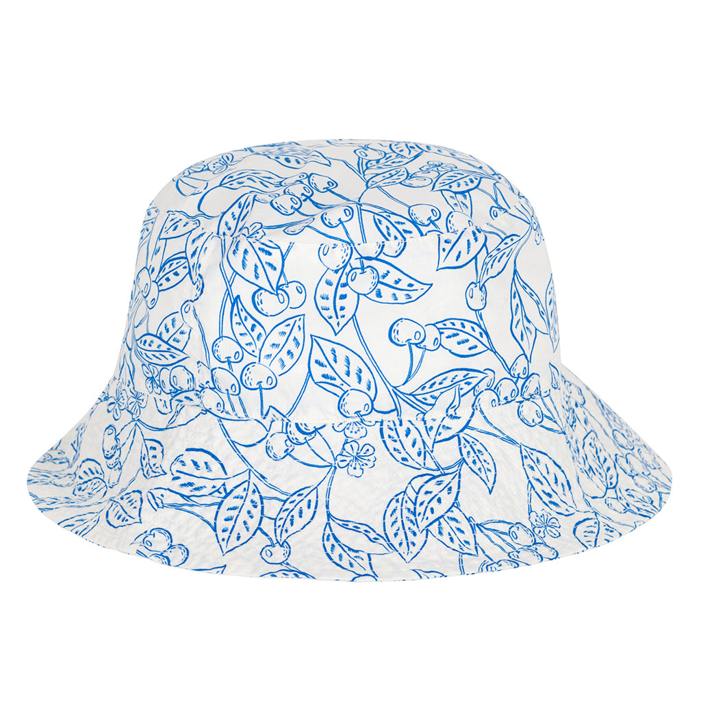 Petit Bateau Child Hat Porcelain Blue Cherry Print
