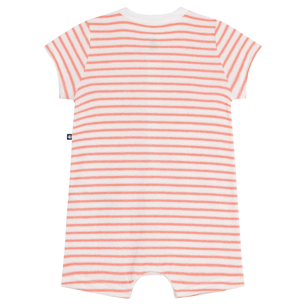 Petit Bateau Baby Romper Apricot Orange Stripes