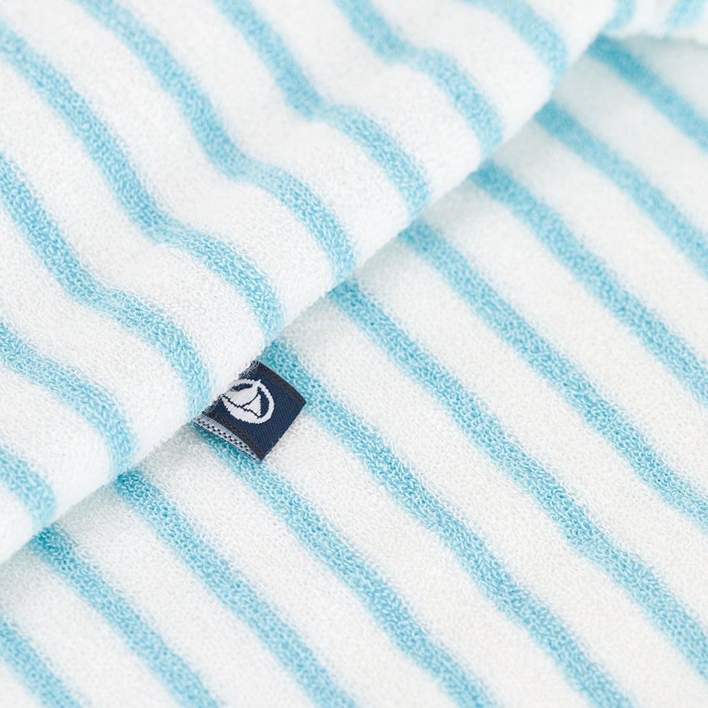 Petit Bateau Baby Romper Aquatic Blue Stripes