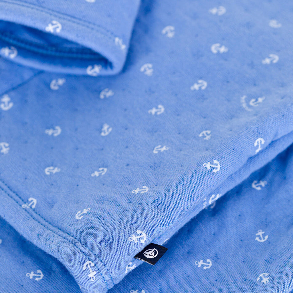 Petit Bateau Baby Two Piece Set Small Anchor Print Edna Blue