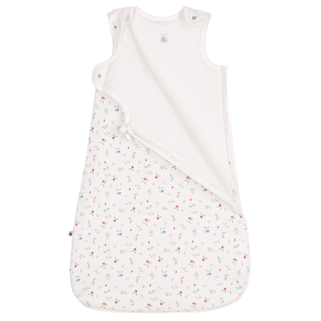 Petit Bateau Baby Tog 2 Sleepsac Marshmallow White Floral Print