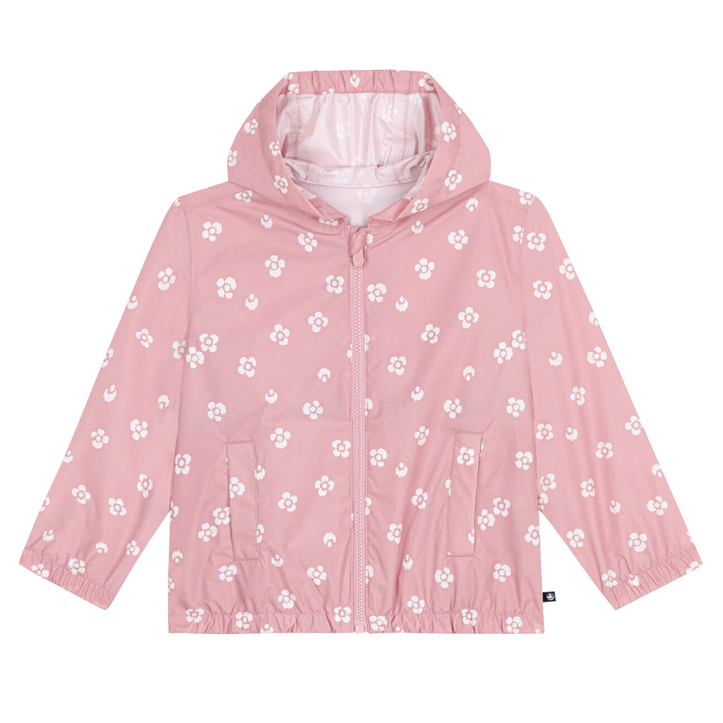 Petit Bateau Child Windbreaker Jacket Charm Pink Floral