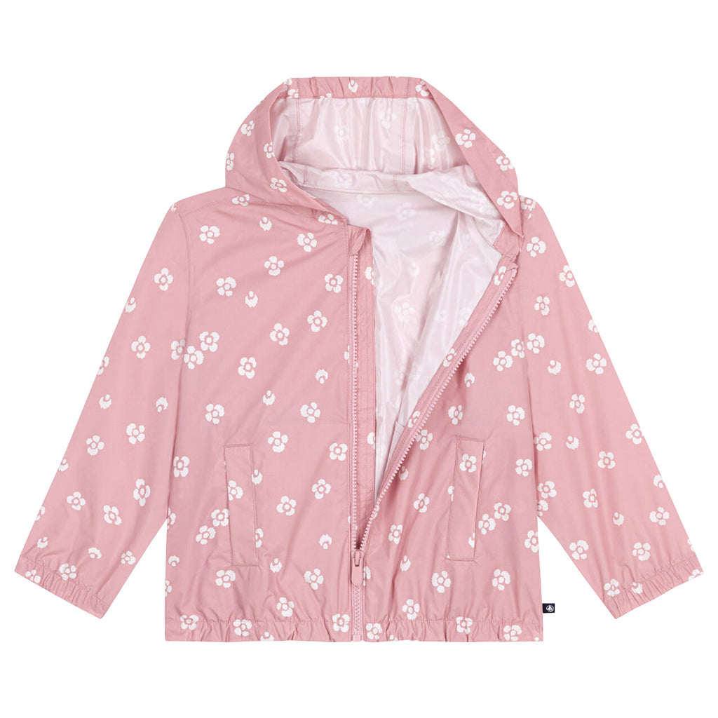 Petit Bateau Child Windbreaker Jacket Charm Pink Floral