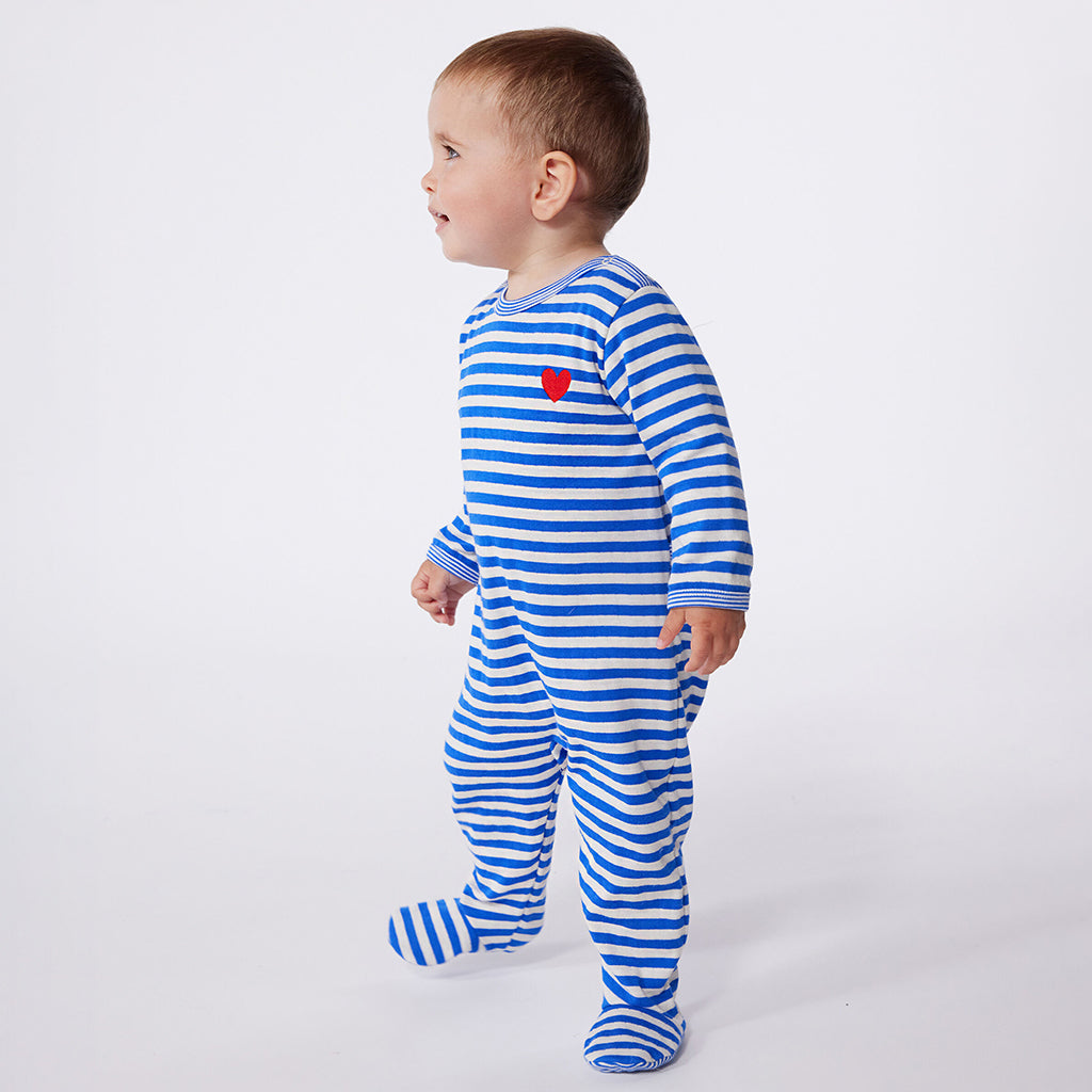 Petit Bateau Baby Pyjamas Perse Blue Stripes