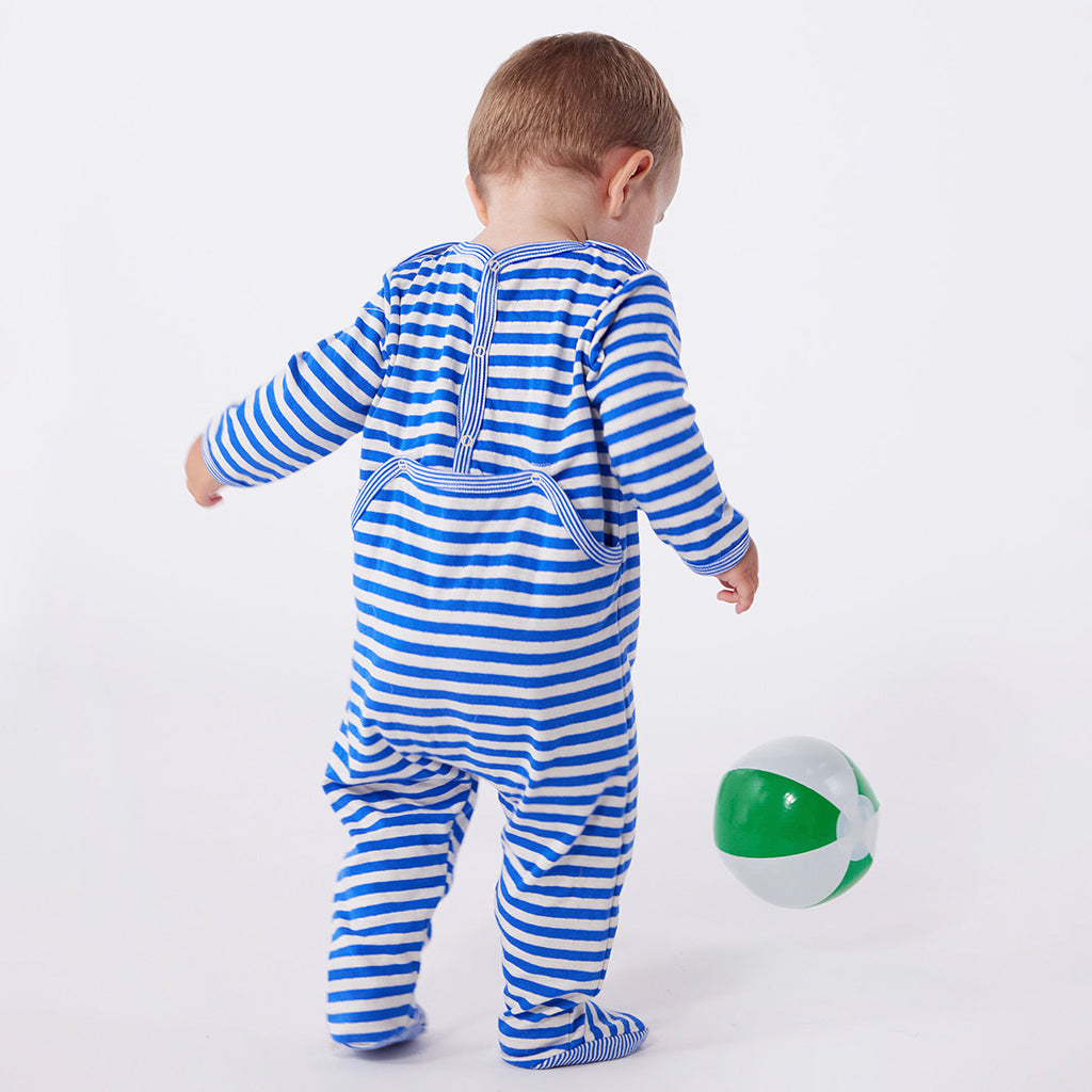 Petit Bateau Baby Pyjamas Perse Blue Stripes