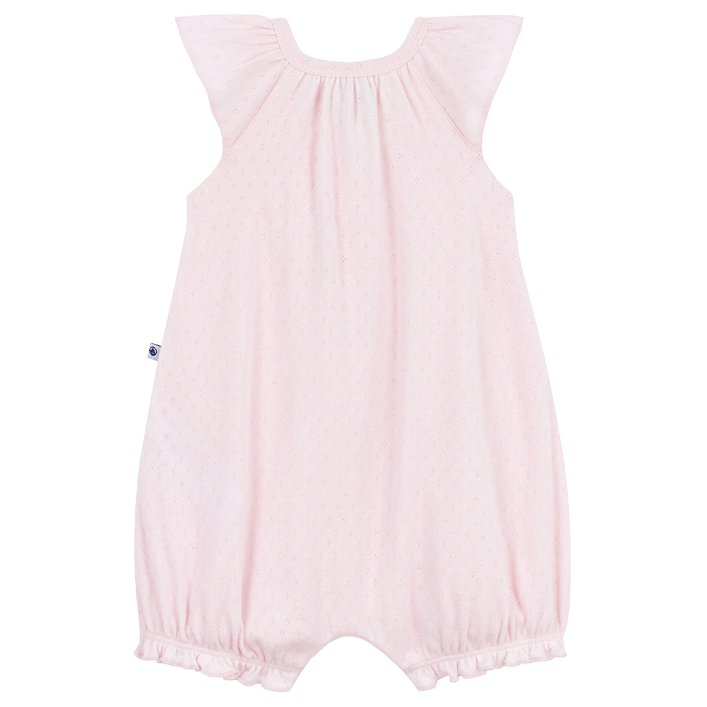 Petit Bateau Baby Romper Fleur Pink