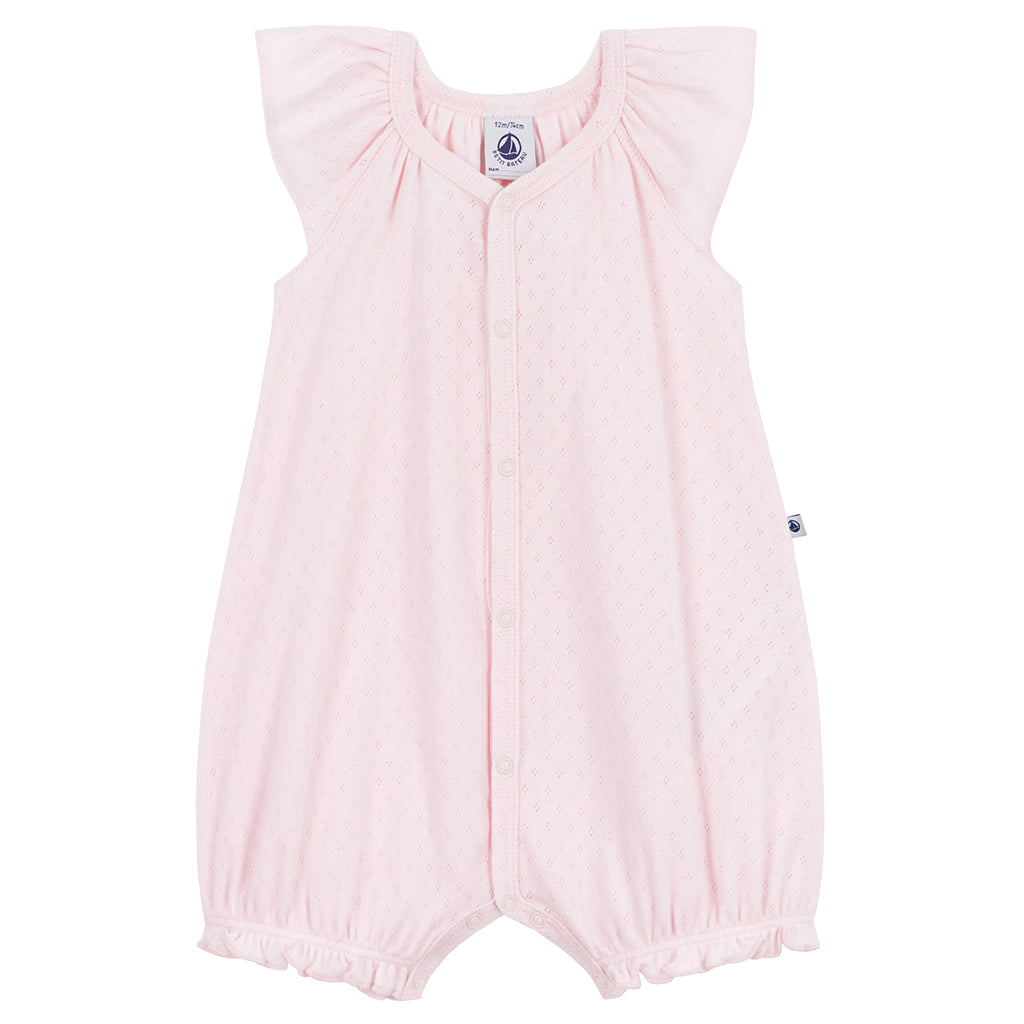 Petit Bateau Baby Romper Fleur Pink