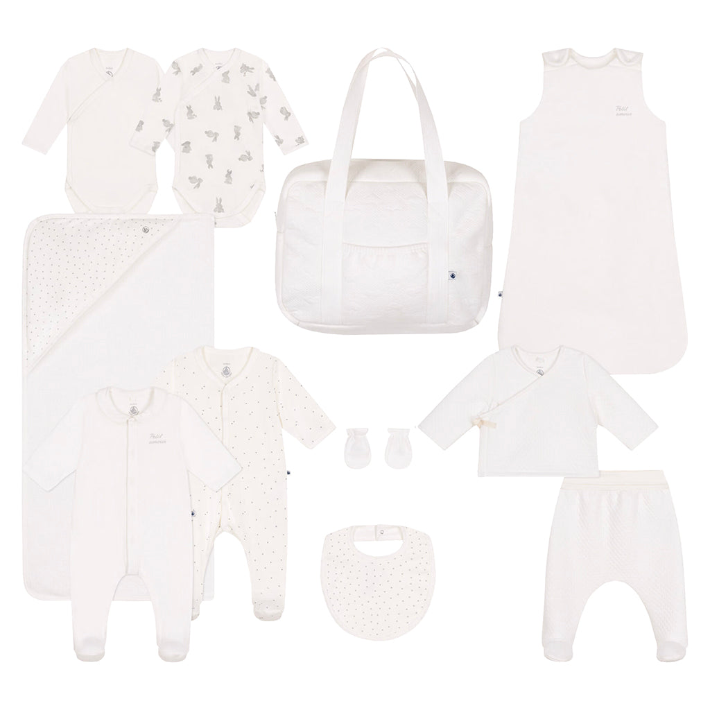 Petit Bateau Baby Maternity Suitcase Set White