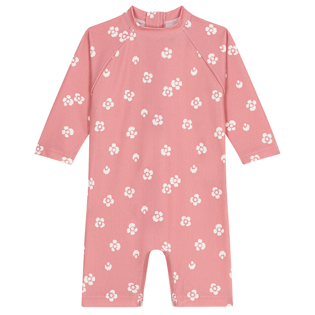 Petit Bateau Baby Swim Overall Charm Pink Floral