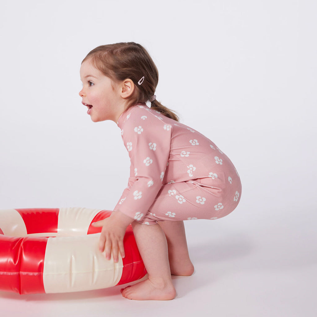 Petit Bateau Baby Swim Overall Charm Pink Floral