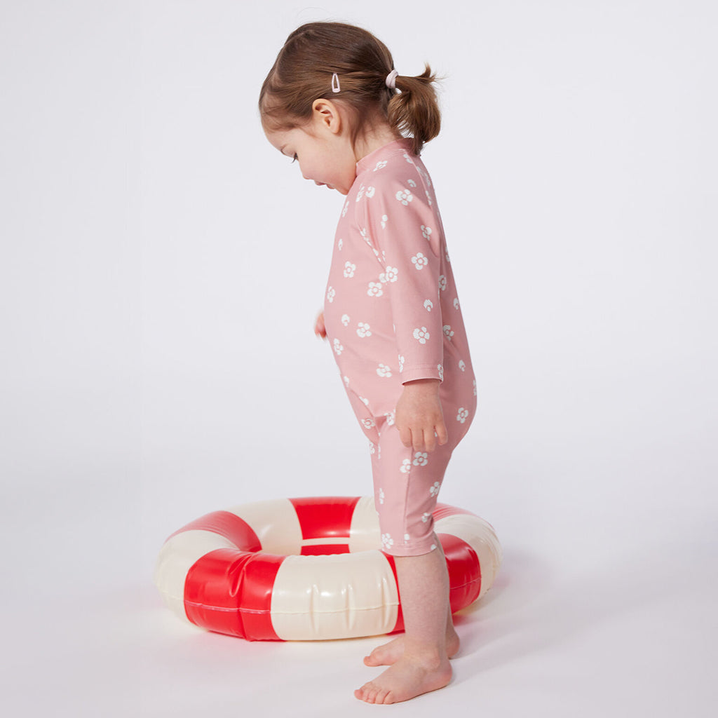 Petit Bateau Baby Swim Overall Charm Pink Floral