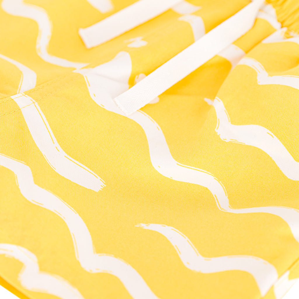 Petit Bateau Baby Swim Shorts Barley Yellow Shark Print