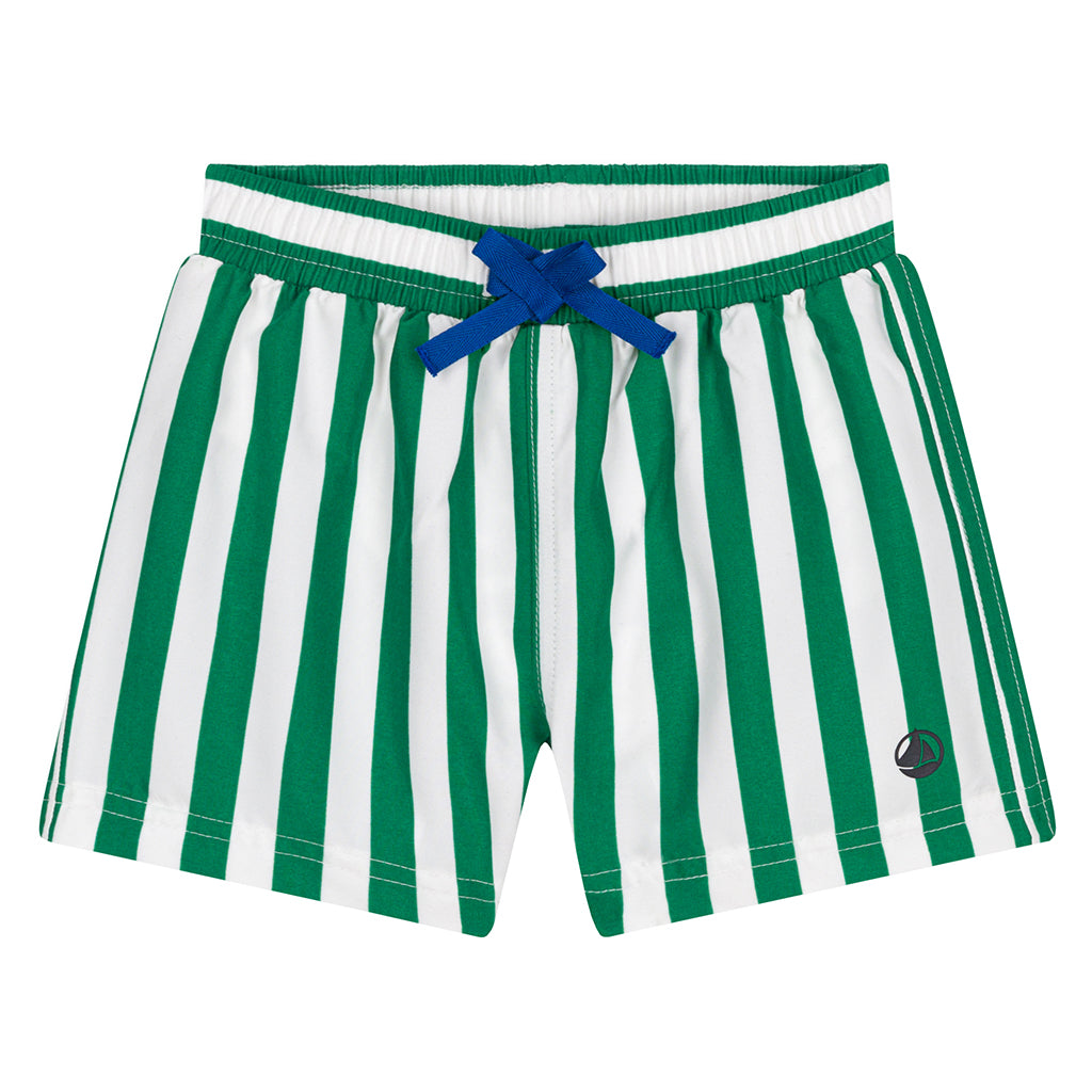 Petit Bateau Baby Swim Shorts Jardin Green Stripes