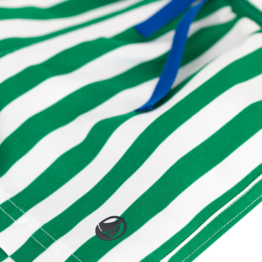 Petit Bateau Baby Swim Shorts Jardin Green Stripes