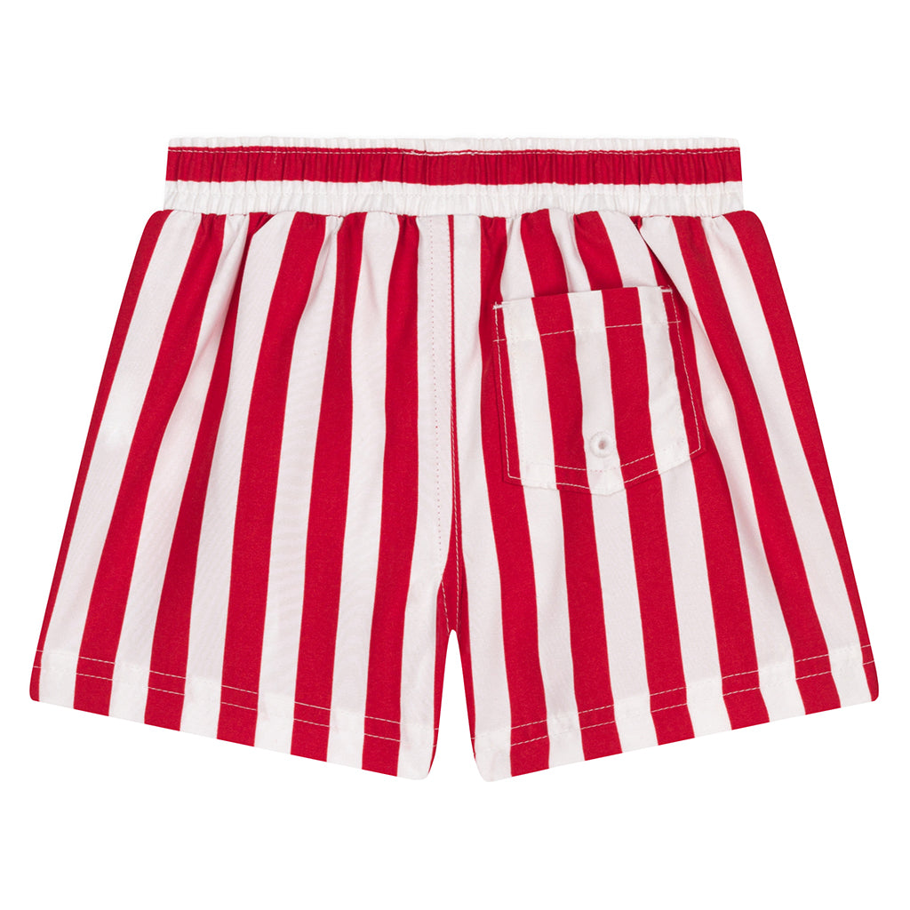 Petit Bateau Baby Swim Shorts Spicy Red Stripes