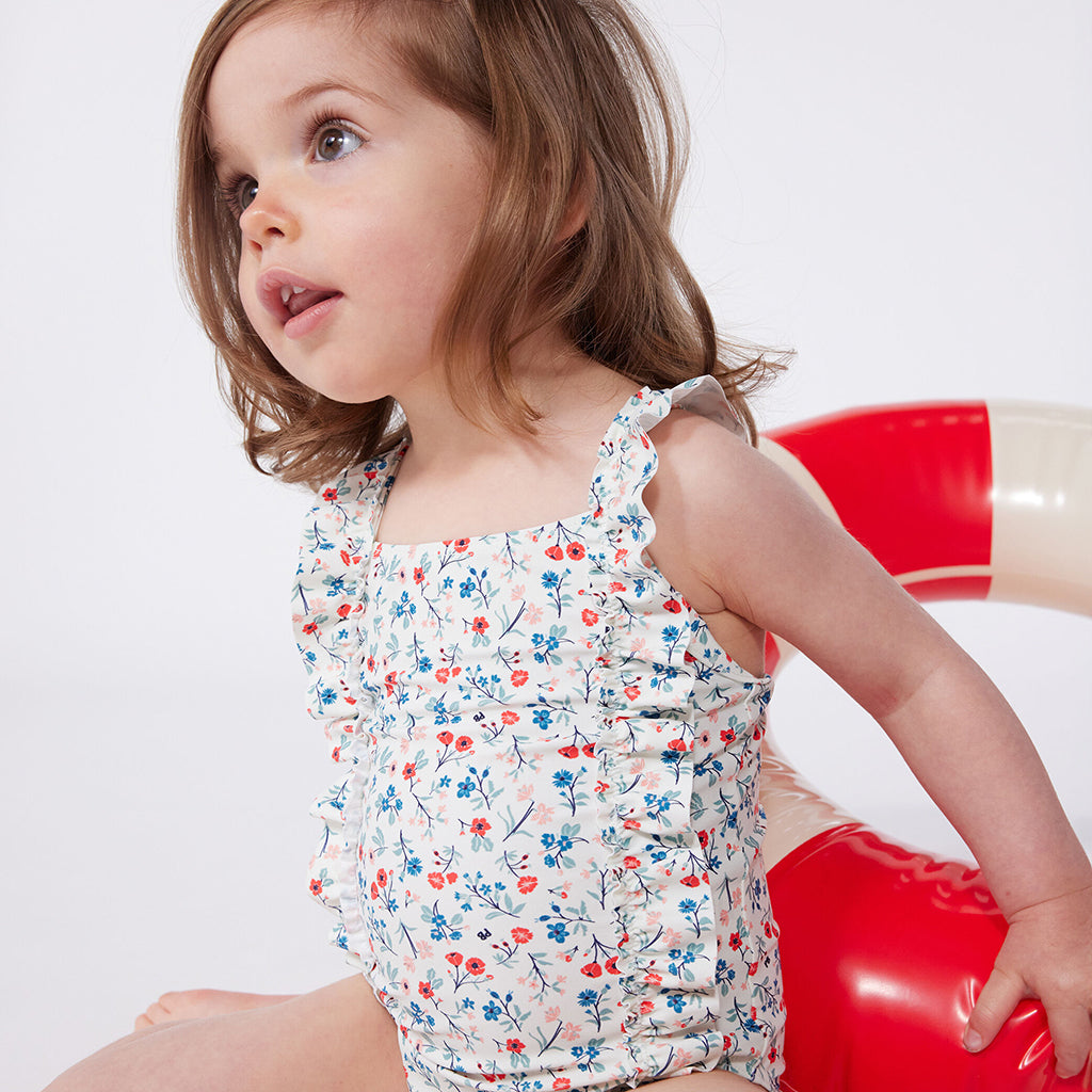Petit Bateau Baby Swimsuit Multicolour Floral Print