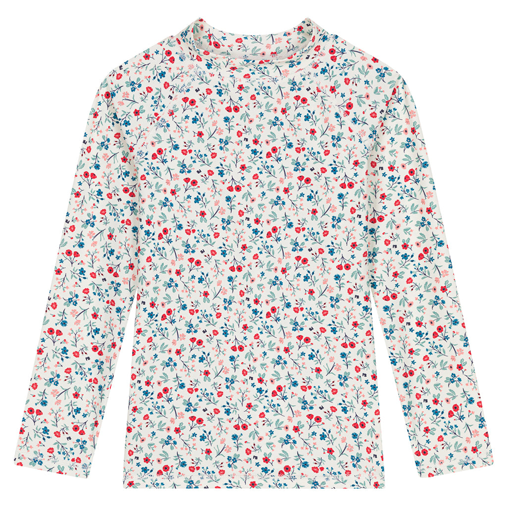 Petit Bateau Child Swim Shirt Multicolour Floral Print