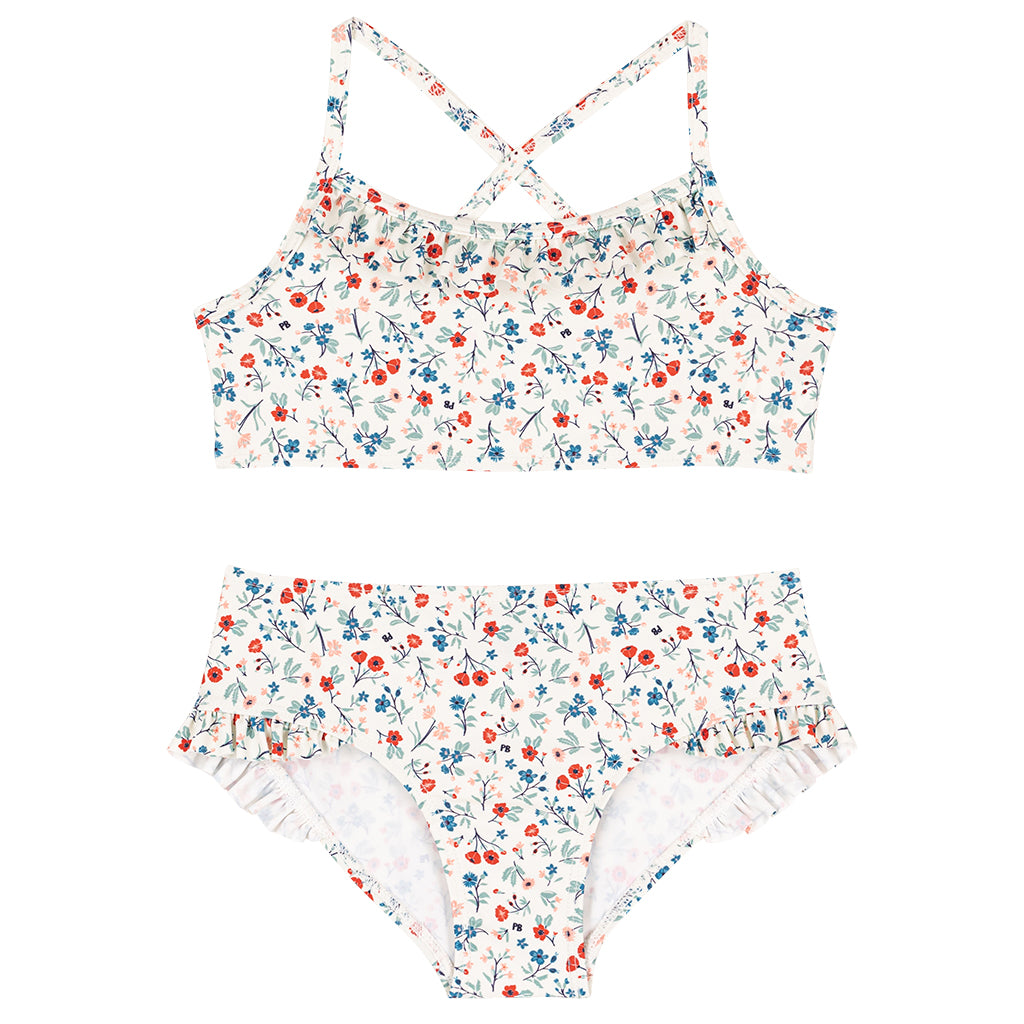 Petit Bateau Child Two Piece Swimsuit Multicolour Floral Print