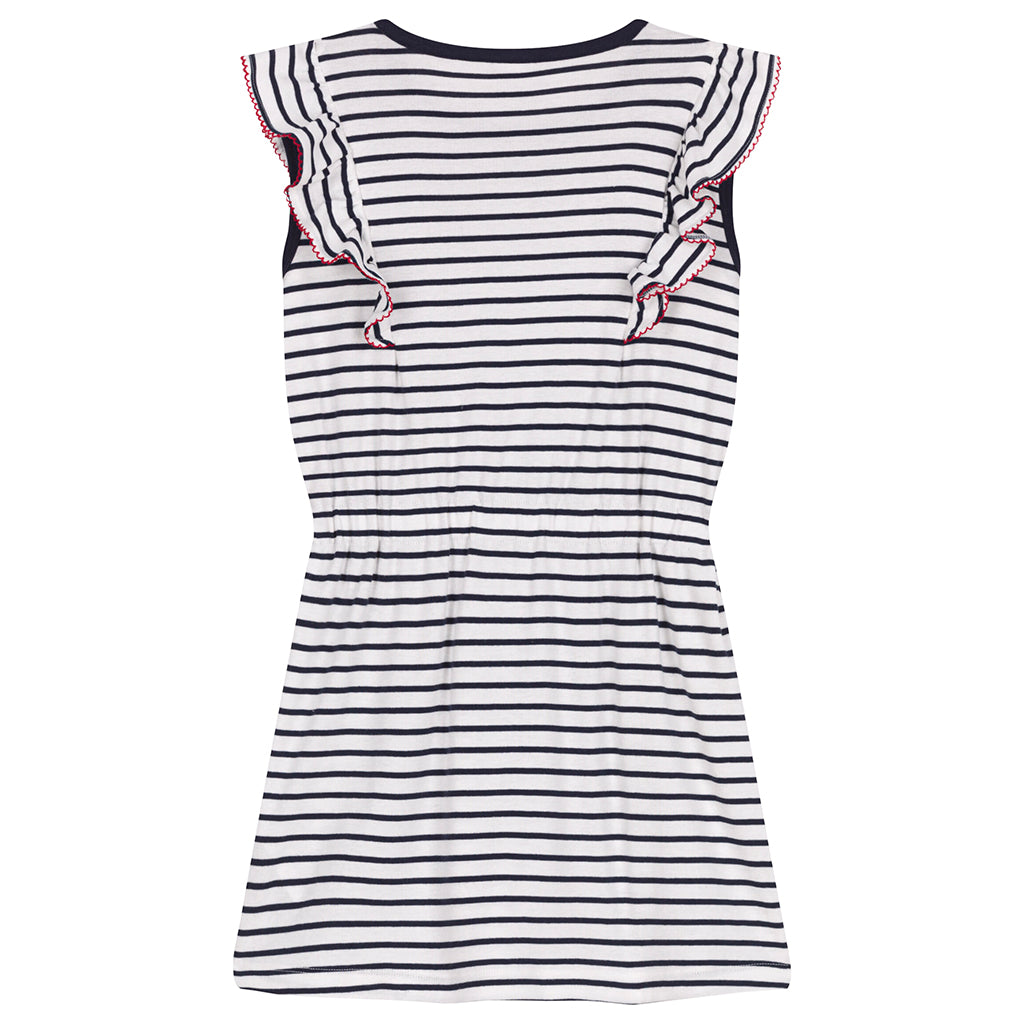 Petit Bateau Child Dress Tuxedo Blue Stripes