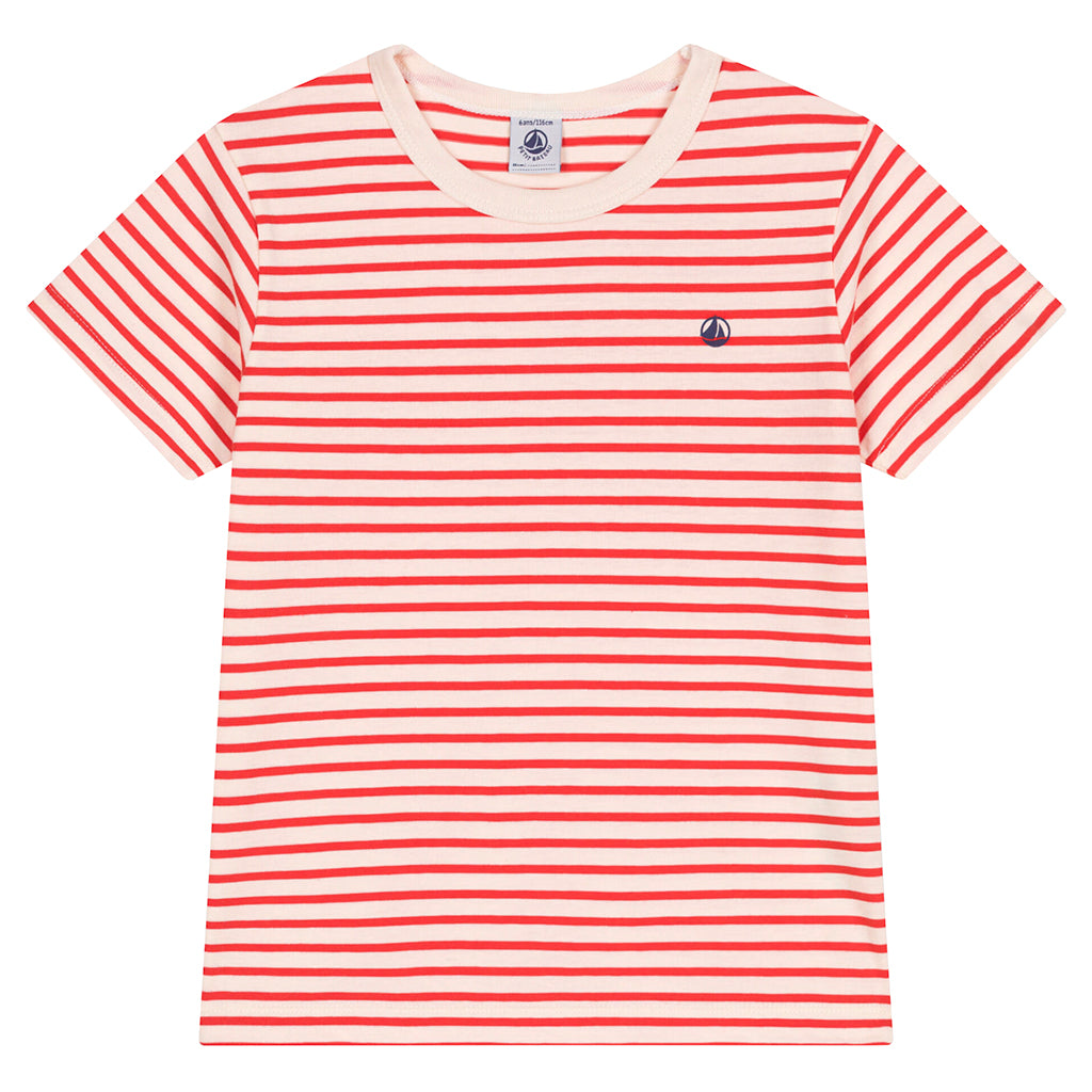 Petit Bateau Child T-shirt Spicy Red Stripes