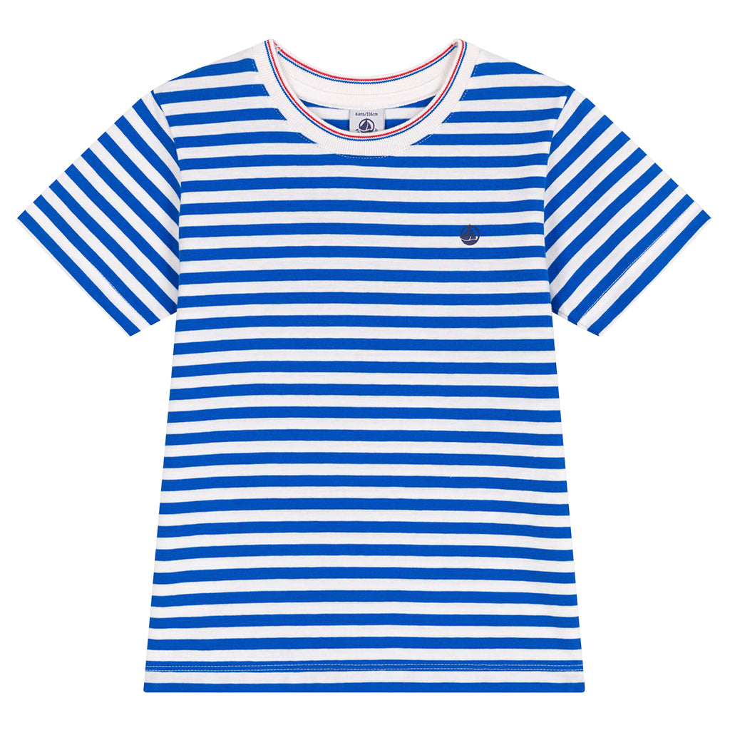 Petit Bateau Child T-shirt Porcelain Blue Stripes
