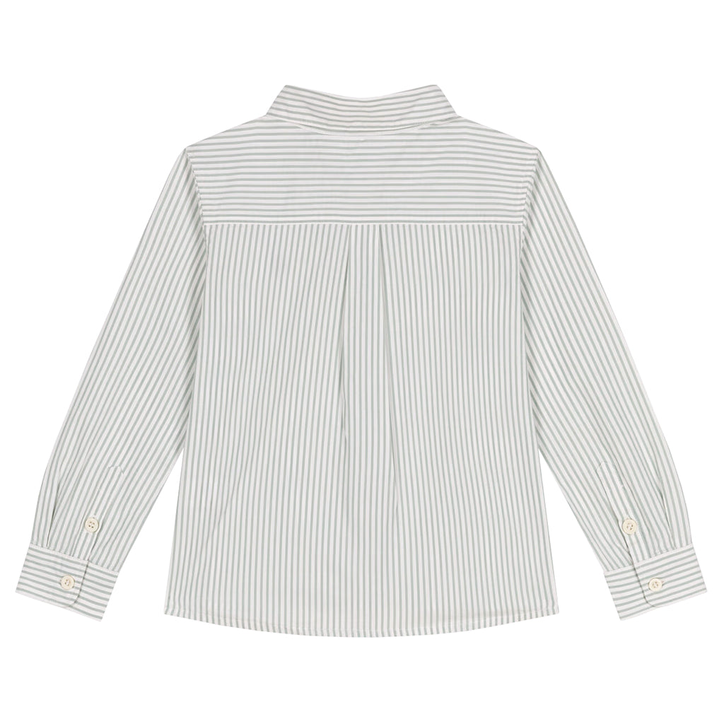 Petit Bateau Child Shirt Foam Green Stripes