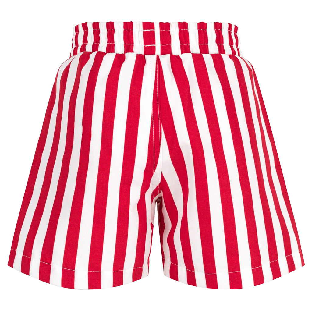 Petit Bateau Child Swim Shorts Spicy Red Stripes