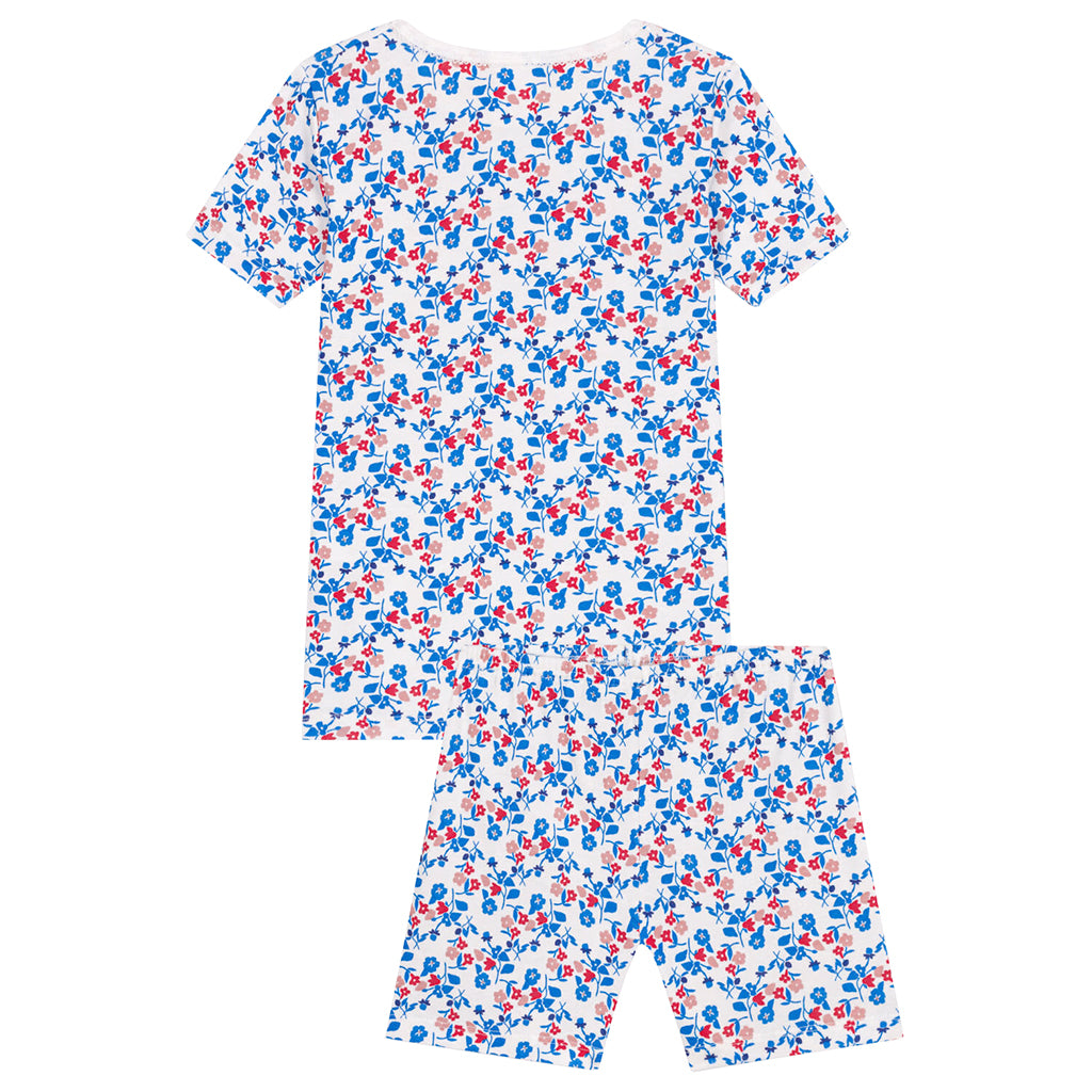Petit Bateau Child Pyjamas Blue Floral Print