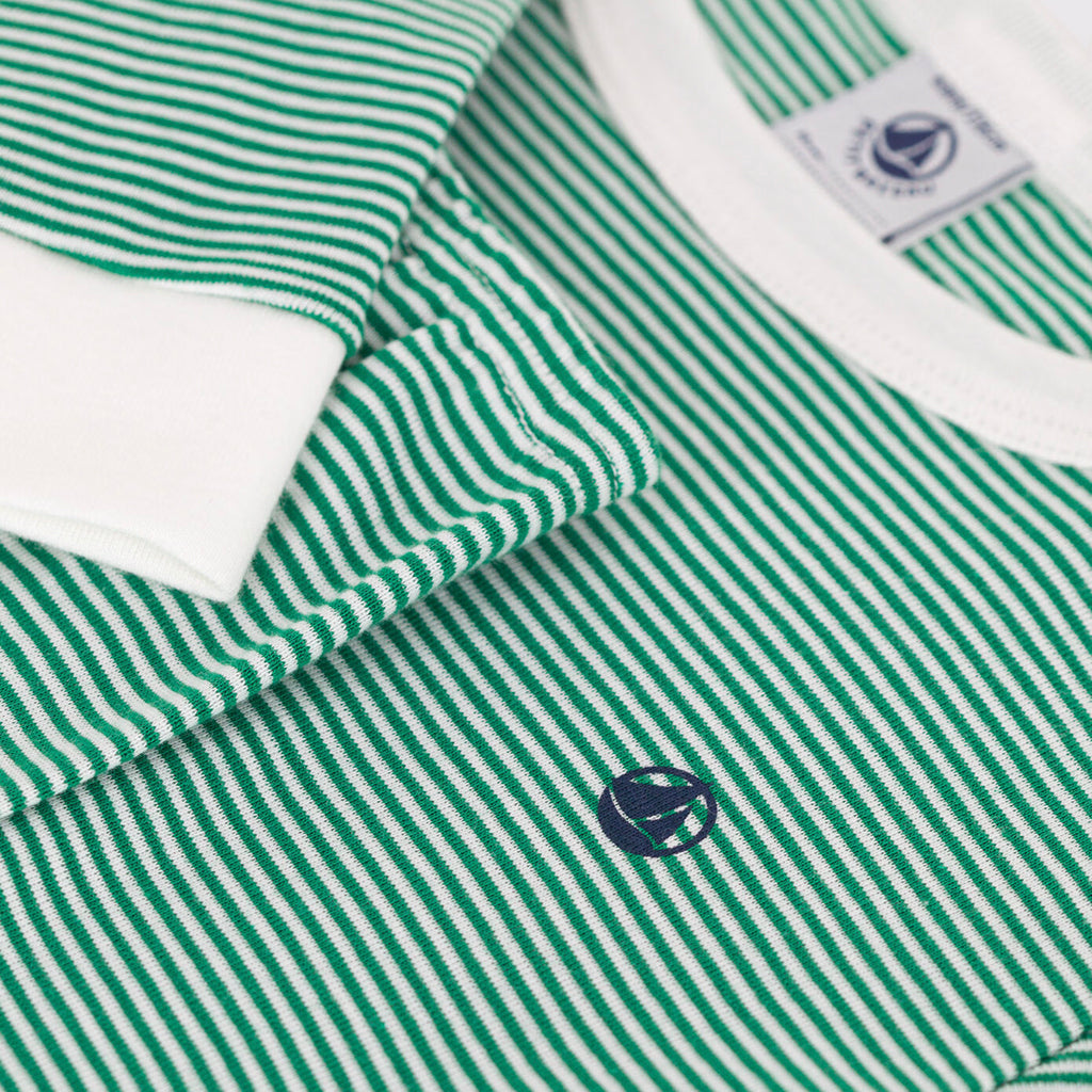 Petit Bateau Child Pyjamas Garden Green Stripes