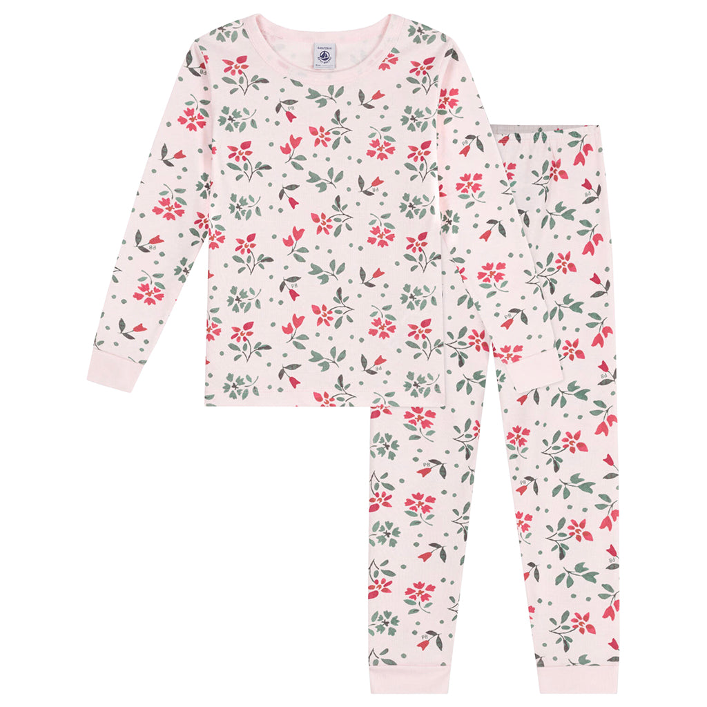 Petit Bateau Child Pyjamas Pink Floral Print