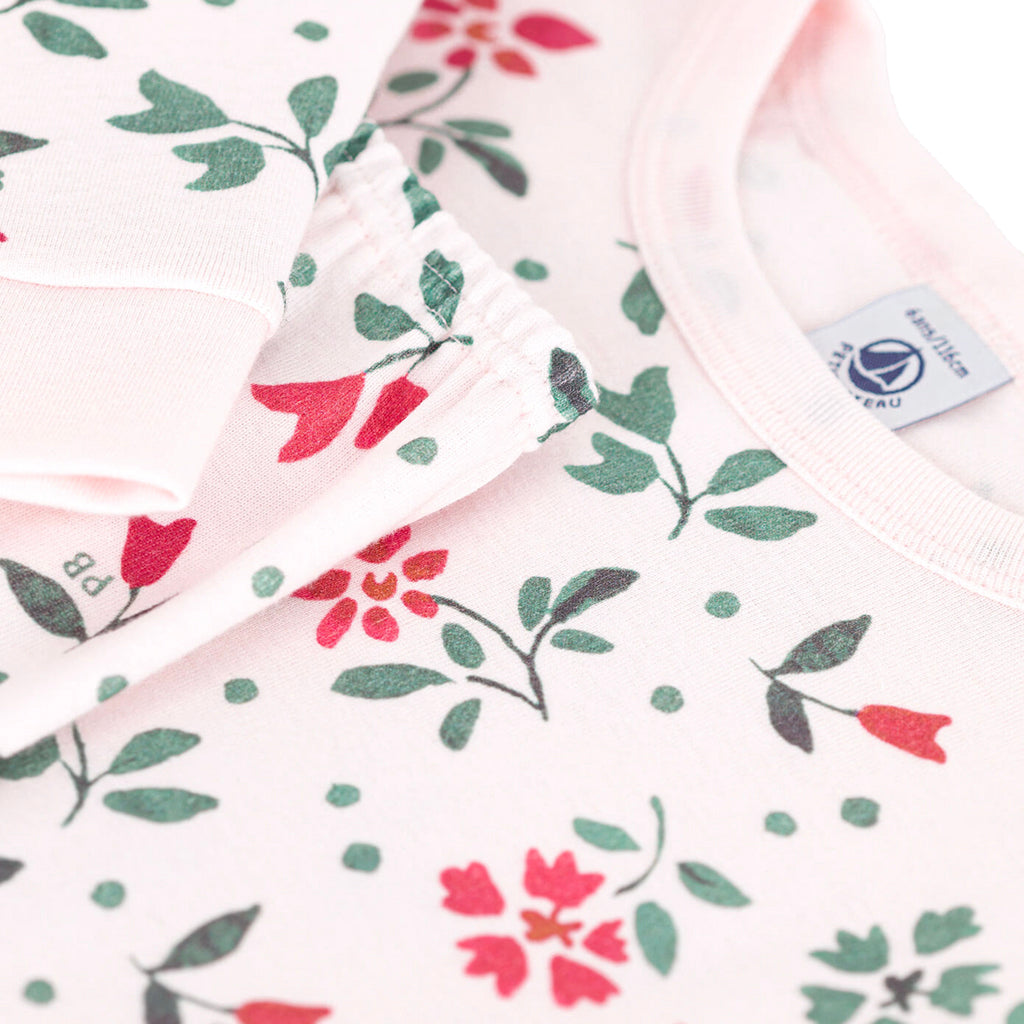Petit Bateau Child Pyjamas Pink Floral Print