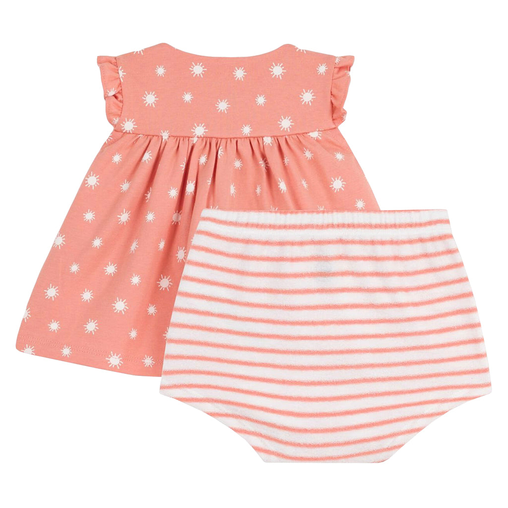 Petit Bateau Baby Two Piece Set Apricot Orange Print