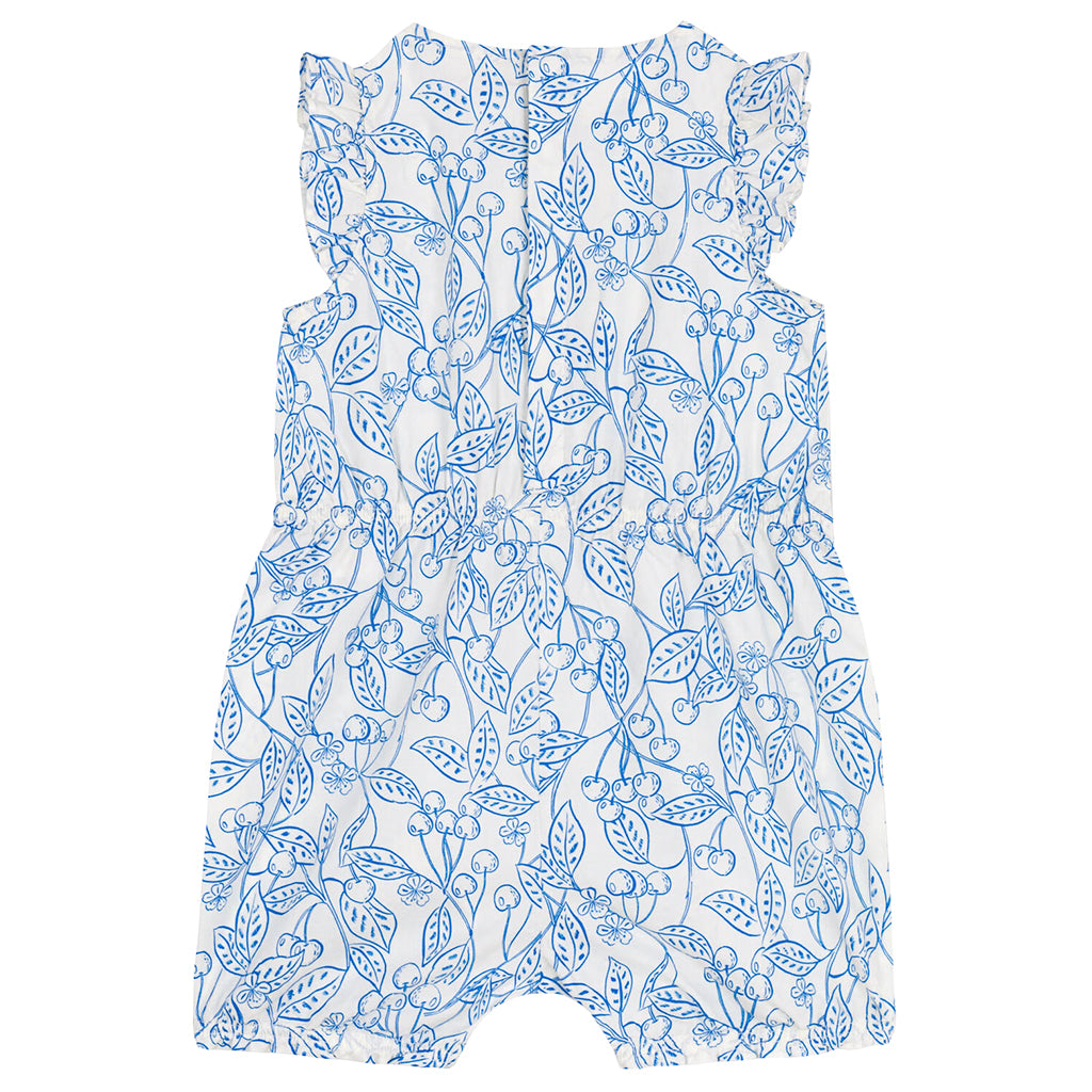 Petit Bateau Baby Romper Porcelain Blue Cherry Print