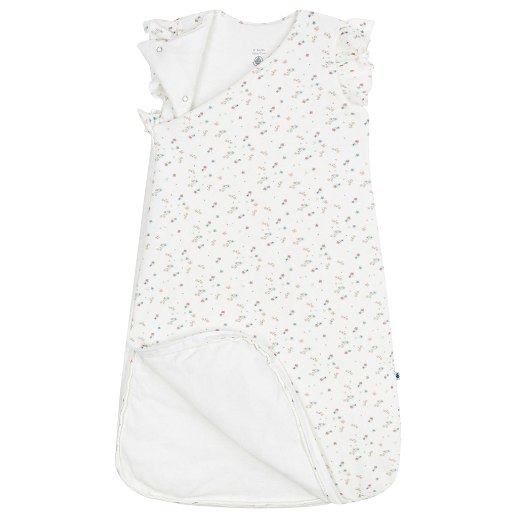 Petit Bateau Baby Sleepsac Marshmallow White Floral Print