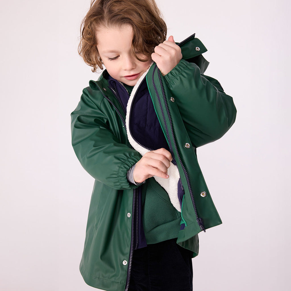 Petit Bateau Child 3-in-1 Raincoat Willow Green