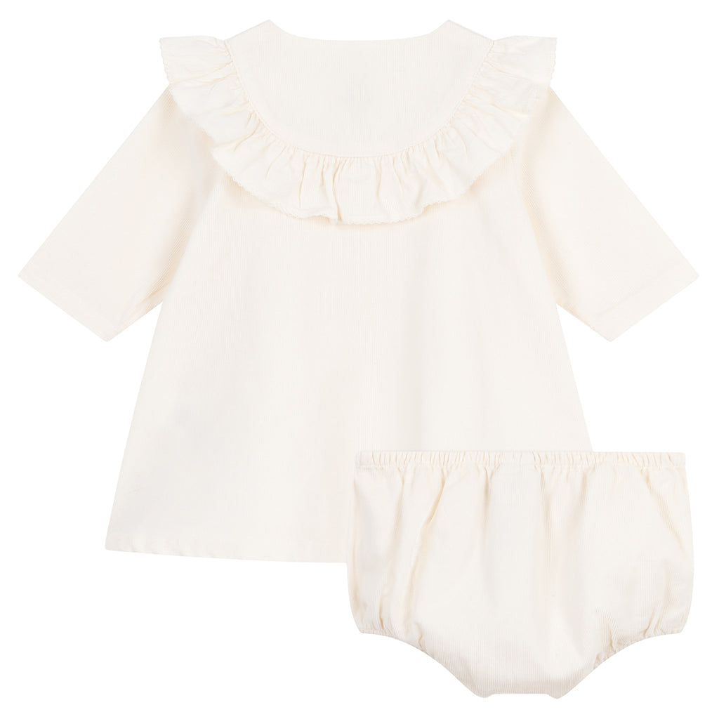 Petit Bateau Baby Dress With Bloomers Milk Cream