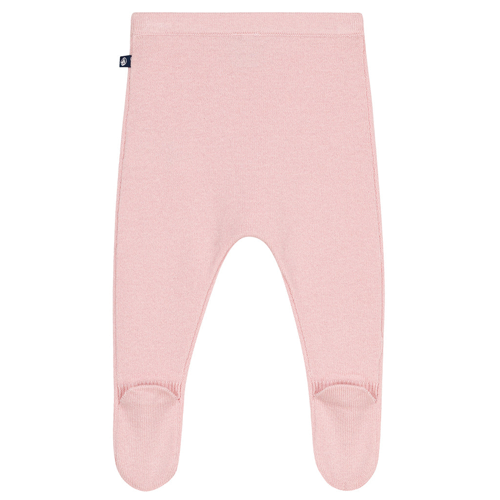 Petit Bateau Baby Leggings With Feet Pretty Pink