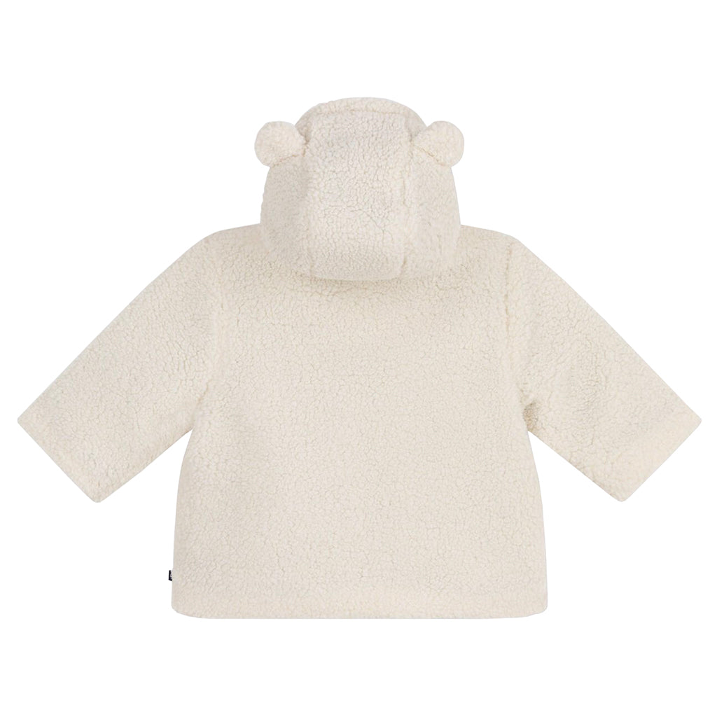 Petit Bateau Baby Teddy Hooded Coat Milk Cream