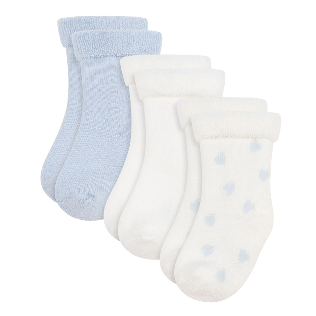 Petit Bateau Baby Set Of Three Socks Toudou Blue
