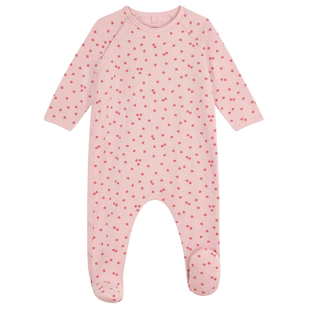 Petit Bateau Baby Pyjamas Charm Pink Apple Print