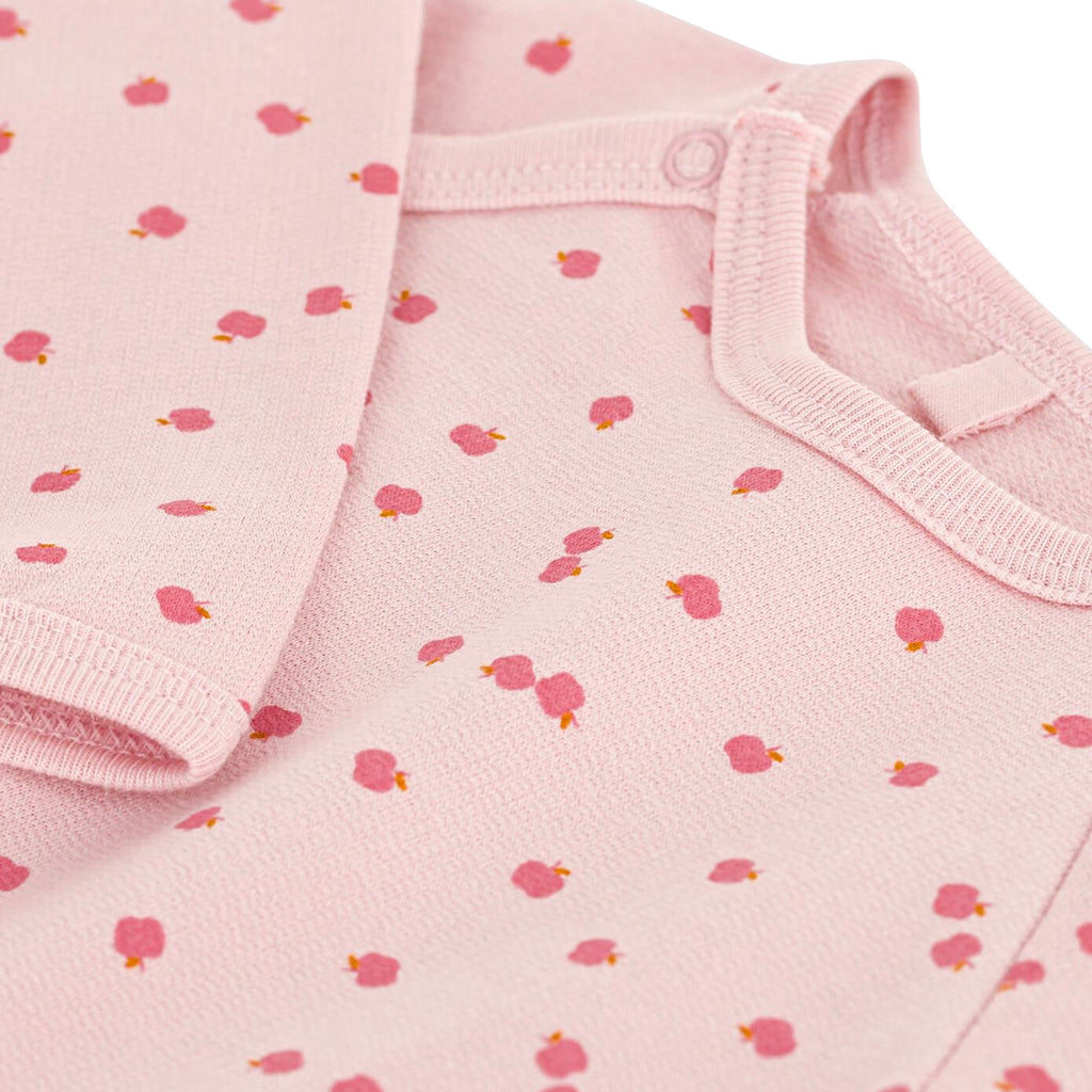 Petit Bateau Baby Pyjamas Charm Pink Apple Print