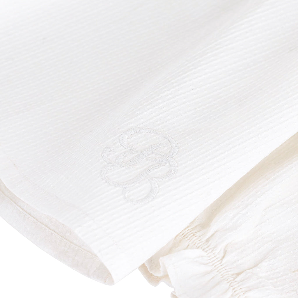 Petit Bateau Baby Collared Blouse Foam White