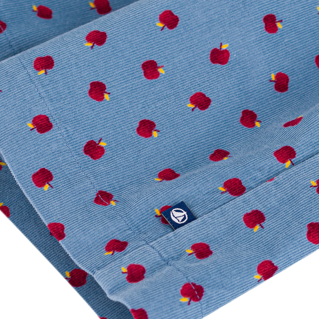 Petit Bateau Child Dress Adriatic Blue Apple Print