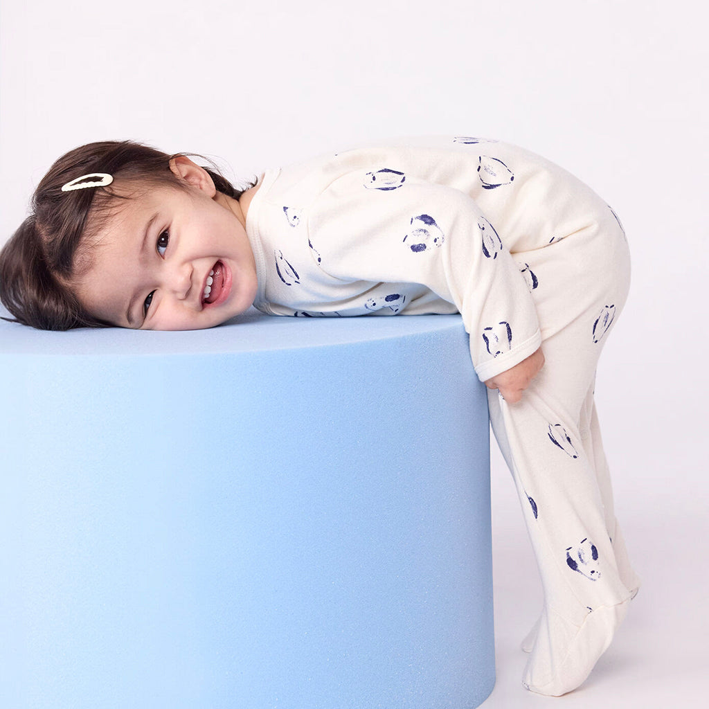 Petit Bateau Baby Pyjamas Milk Cream Penguin Print