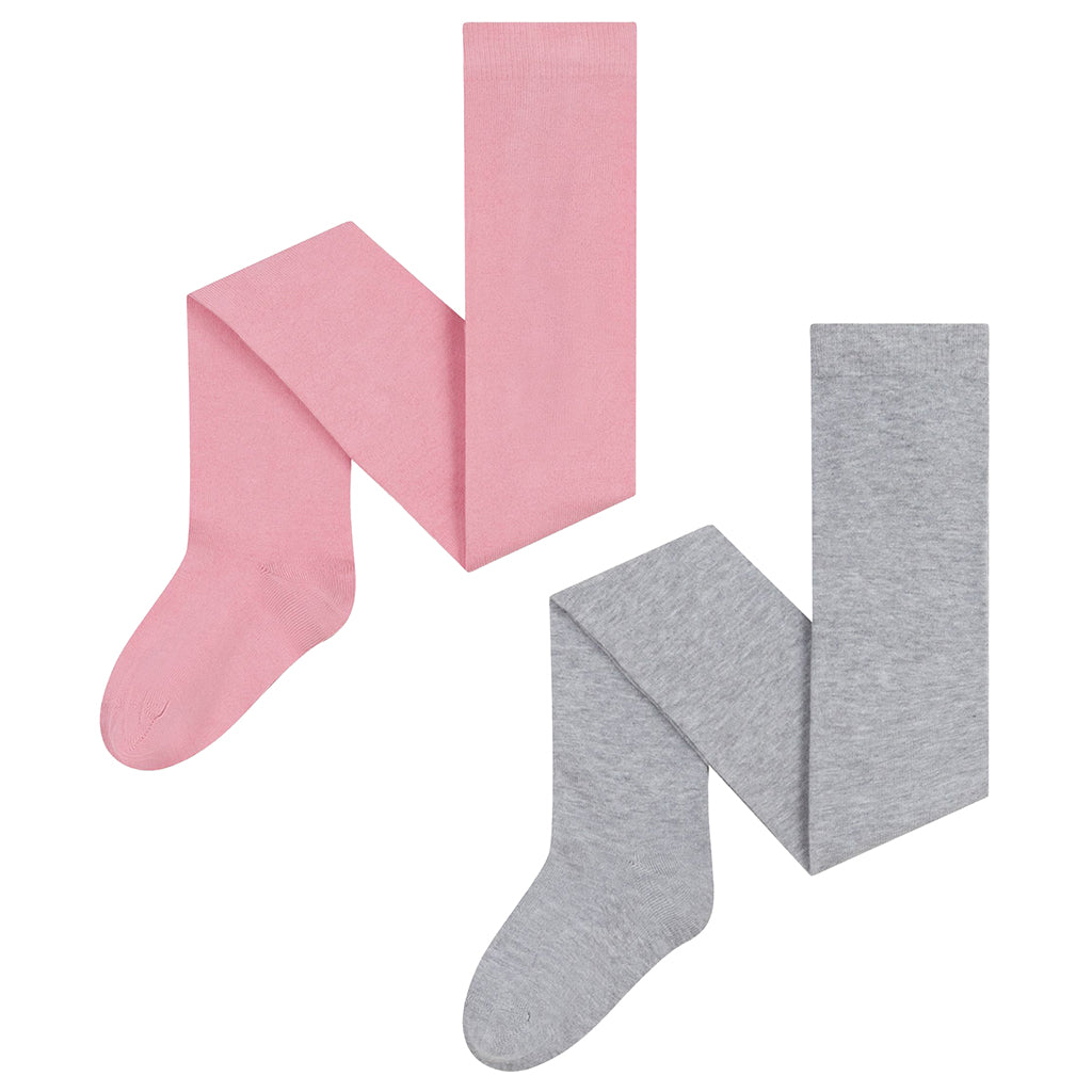 Petit Bateau Child Set Of 2 Tights Charm Pink