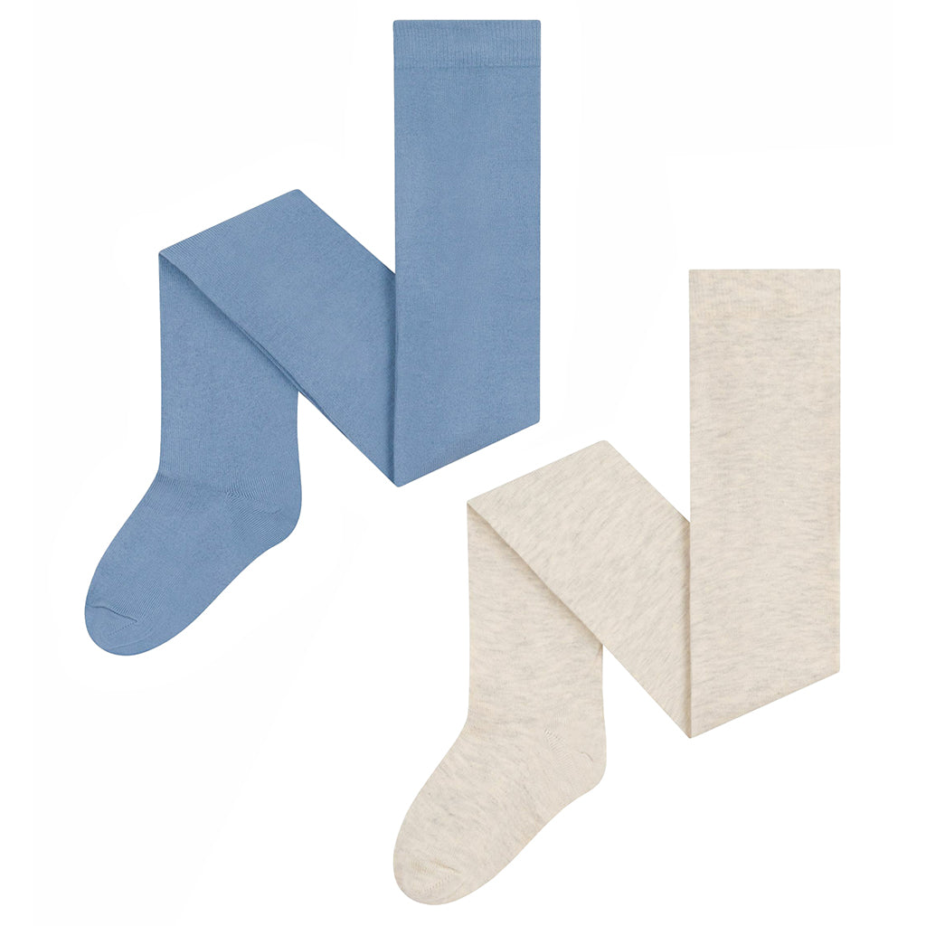 Petit Bateau Child Set Of 2 Tights Adriatic Blue